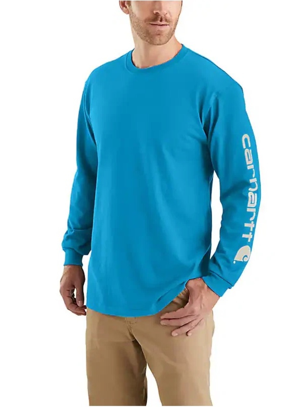 Carhartt Loose Fit Heavyweight Long-Sleeve Logo Graphic T-Shirt - K231